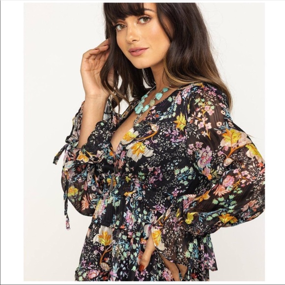 🆕 NWT Black Babydoll Balloon Sleeve Mini Dress S - Picture 9 of 13